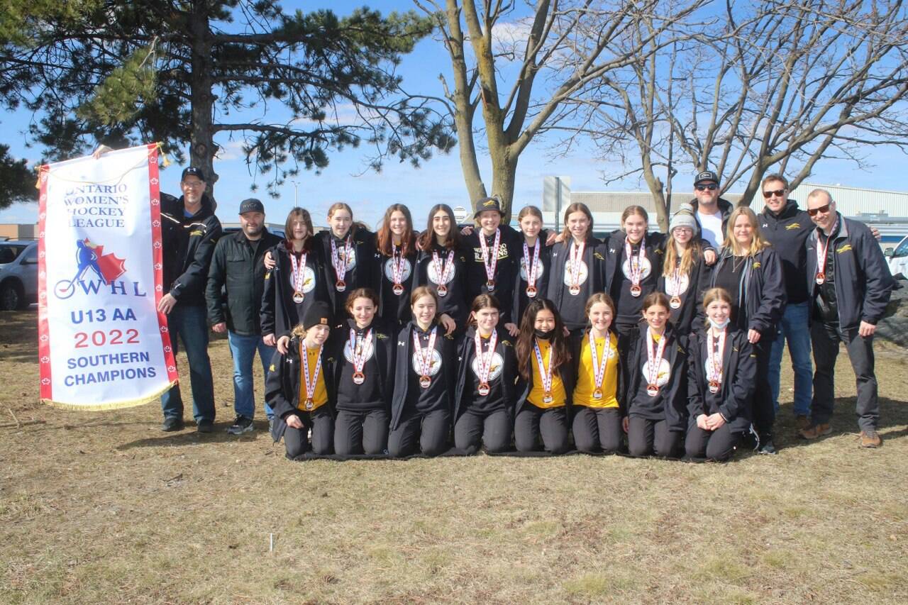 Ontario Women’s Hockey League – U13AA 2022 Southern Champions